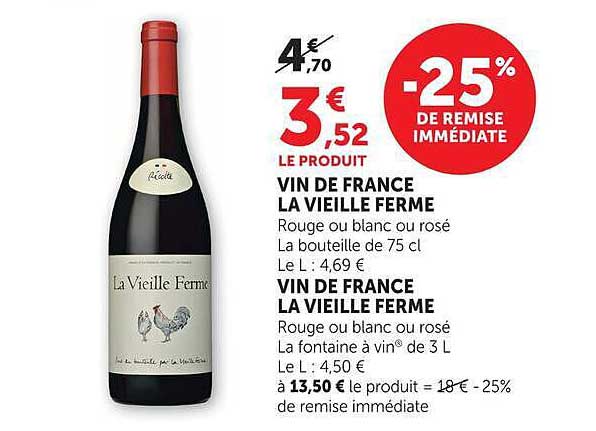 VIN DE FRANCE LA VIEILLE FERME