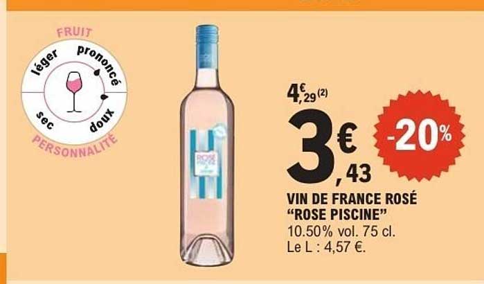 VIN DE FRANCE ROSÉ "ROSE PISCINE"