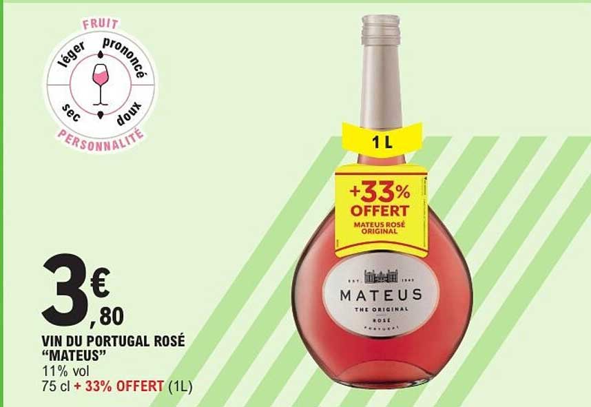 VIN DU PORTUGAL ROSÉ “MATEUS”