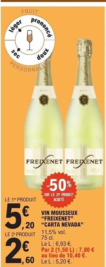 VIN MOUSSEUX "FREIXENET" "CARTA NEVADA"