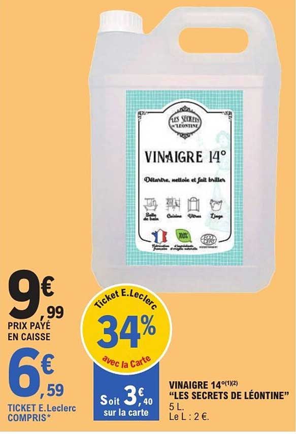 VINAIGRE 14° «LES SECRETS DE LÉONTINE»