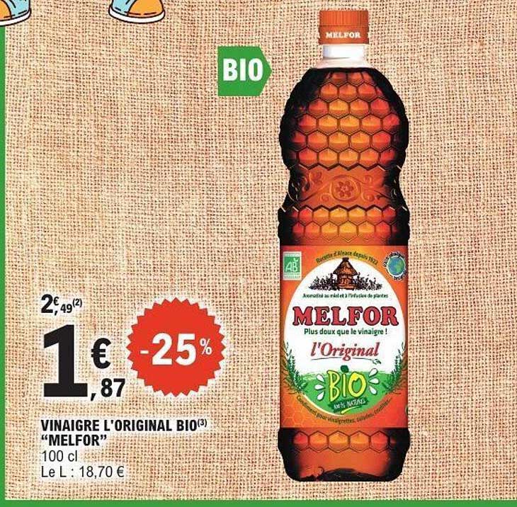 VINAIGRE L'ORIGINAL BIO "MELFOR"