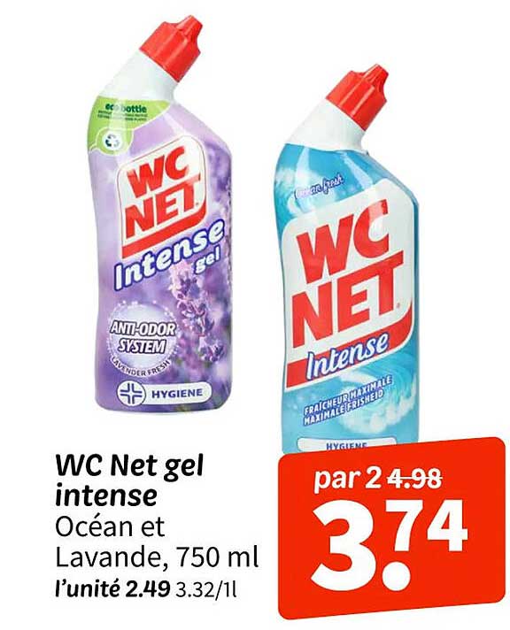 WC Net gel intense Océan et Lavande, 750 ml