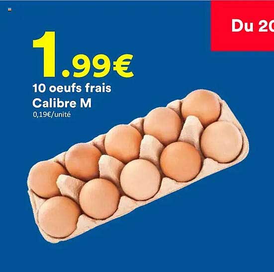 10 oeufs frais Calibre M