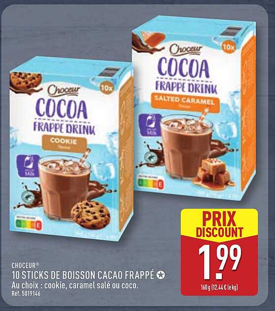 10 STICKS DE BOISSON CACAO FRAPPÉ