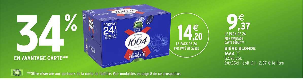 34% EN AVANTAGE CARTE**