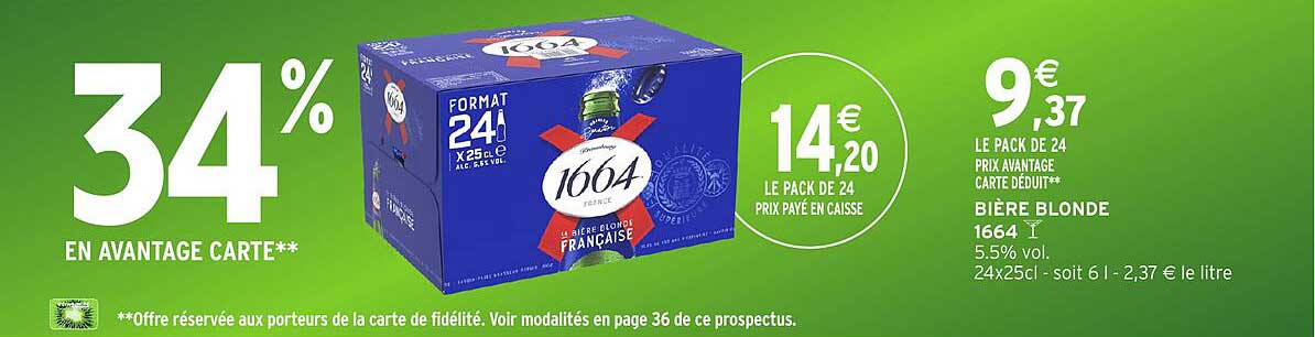 34% EN AVANTAGE CARTE**