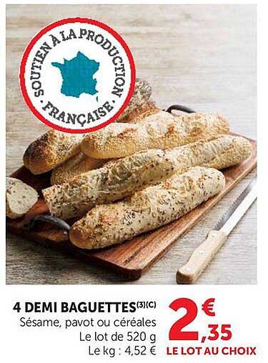 4 DEMI BAGUETTES