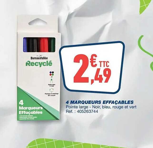 4 MARQUEURS EFFAÇABLES