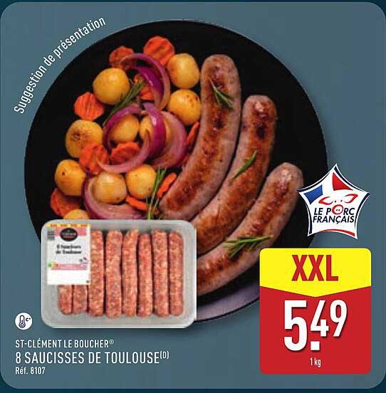 8 SAUCISSES DE TOULOUSE(D)