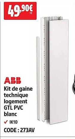 ABB Kit de gaine technique logement GTL PVC blanc