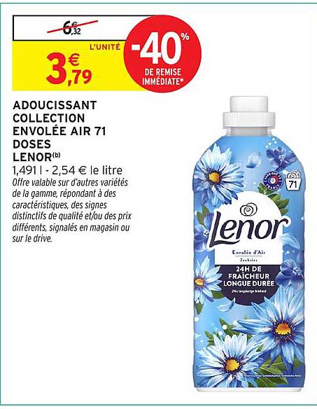 ADOUCISSANT COLLECTION ENVOLÉE AIR 71 DOSES LENOR®