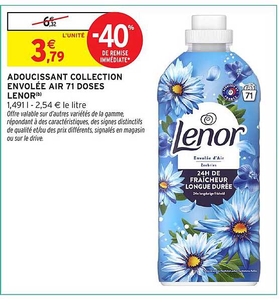 ADOUCISSANT COLLECTION ENVOLÉE AIR 71 DOSES LENOR(b)