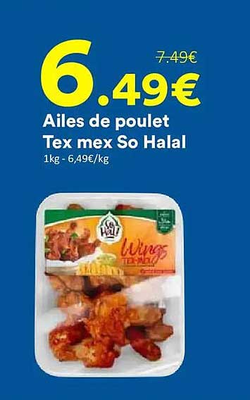 Ailes de poulet Tex mex So Halal