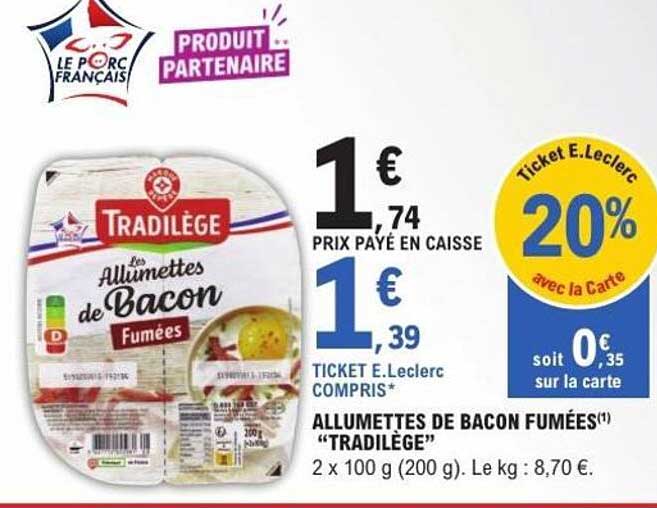 ALLUMETTES DE BACON FUMÉES "TRADILÈGE"