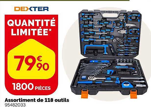 Assortiment de 118 outils