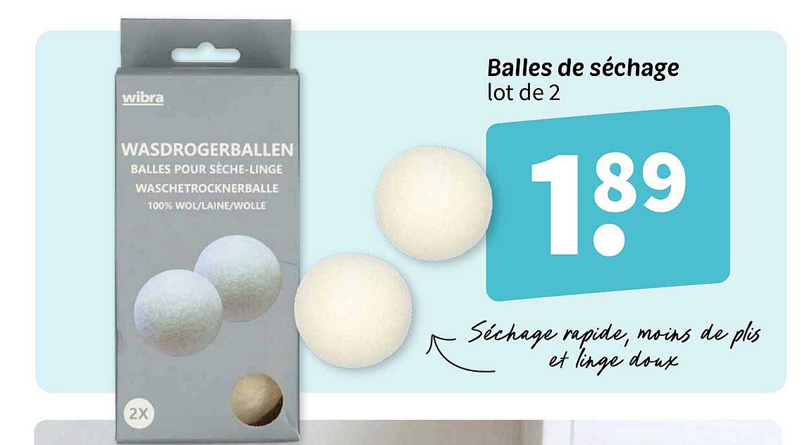 Balles de séchage lot de 2