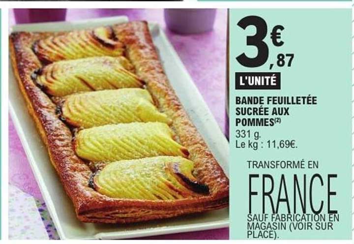 BANDE FEUILLETÉE SUCRÉE AUX POMMES