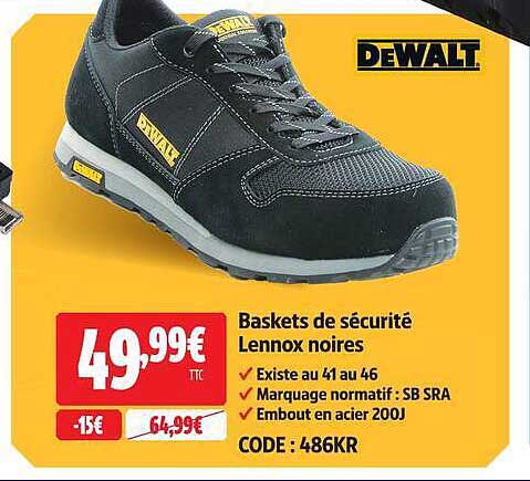 Baskets de sécurité Lennox noires