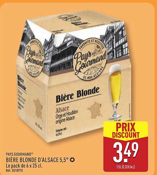 BIÈRE BLONDE D'ALSACE 5,5°