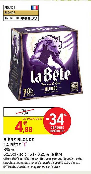 BIÈRE BLONDE LA BÊTE