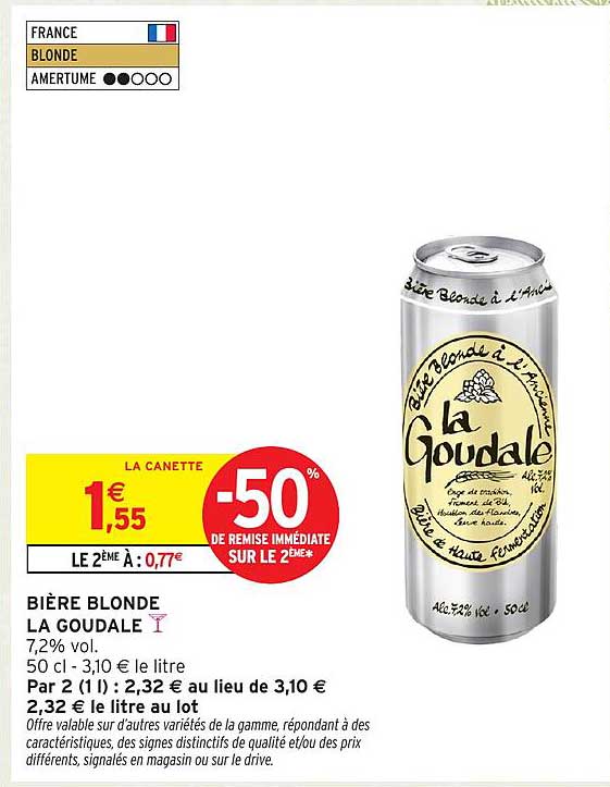 BIÈRE BLONDE LA GOUDALE