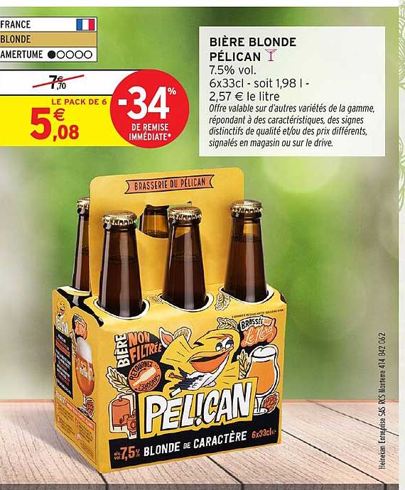 BIÈRE BLONDE PÉLICAN