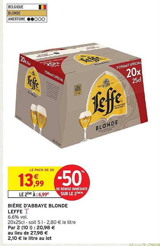 BIÈRE D'ABBAYE BLONDE LEFFE