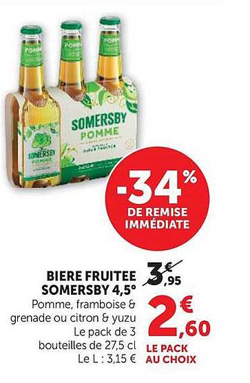 BIERE FRUITEE SOMERSBY 4,5°