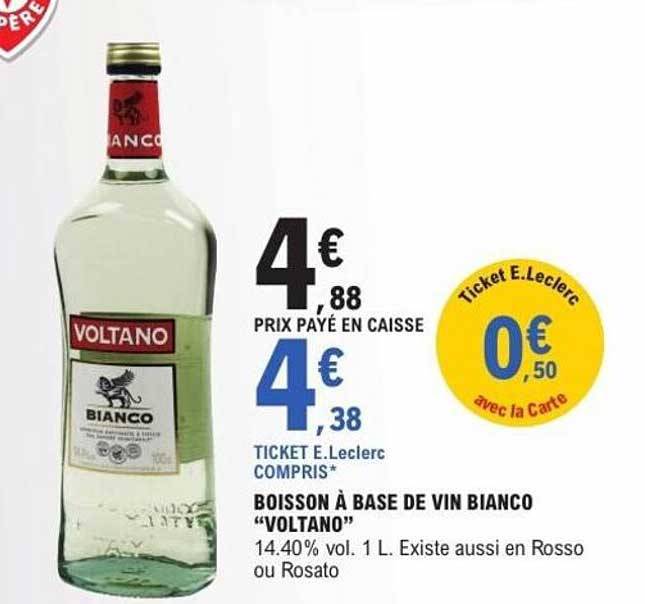 BOISSON À BASE DE VIN BIANCO "VOLTANO"