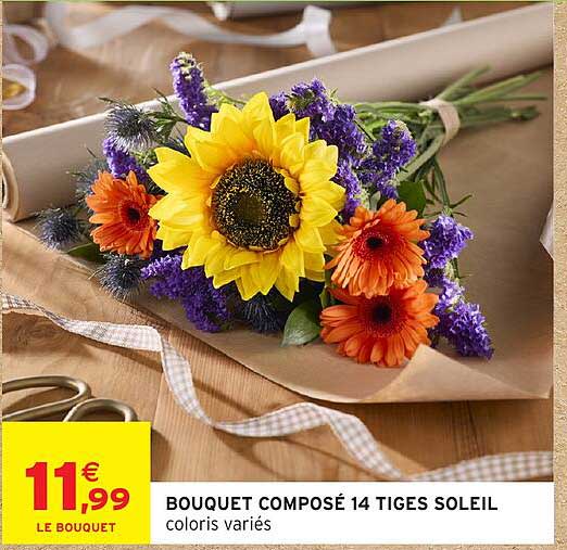 BOUQUET COMPOSÉ 14 TIGES SOLEIL