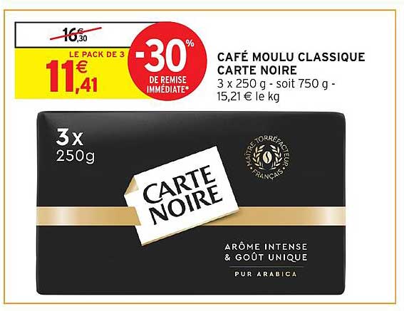 CAFÉ MOULU CLASSIQUE CARTE NOIRE