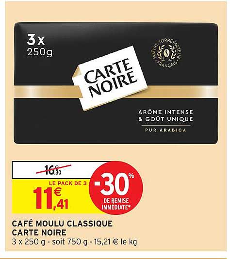 CAFÉ MOULU CLASSIQUE CARTE NOIRE