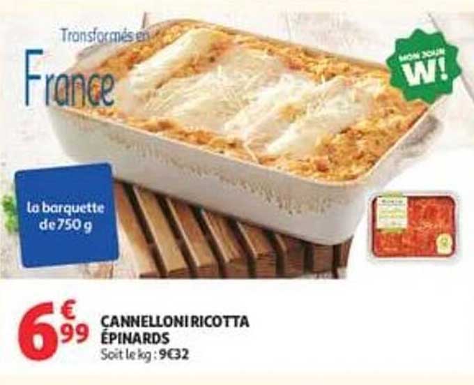 CANNELLONI RICOTTA ÉPINARDS
