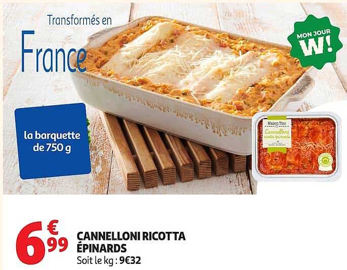 CANNELLONI RICOTTA EPINARDS