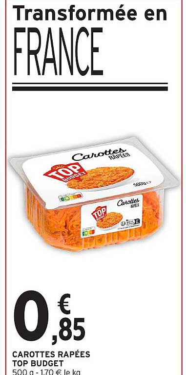 CAROTTES RÂPÉES TOP BUDGET