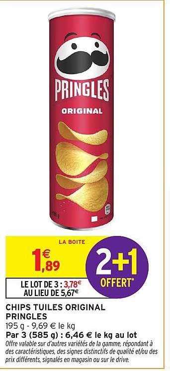 CHIPS TUILES ORIGINAL PRINGLES