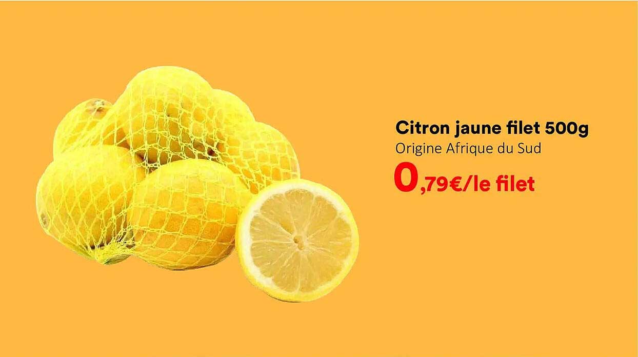 Citron jaune filet 500g