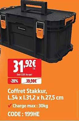 Coffret Stakkur, L.54 x l.31,2 x H.27,5 cm