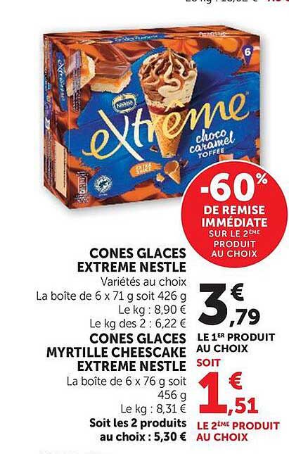 CONES GLACES EXTREME NESTLE