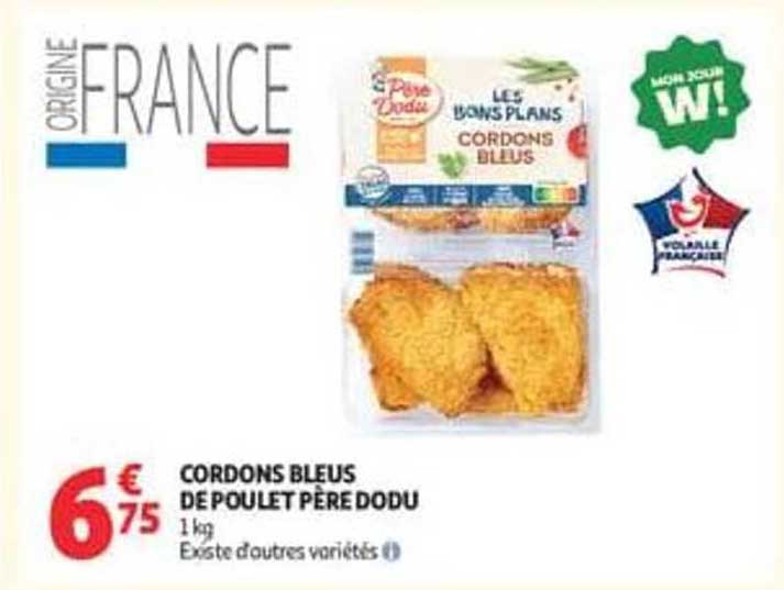 CORDONS BLEUS DE POULET PERE DODU