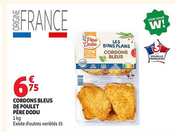 CORDONS BLEUS DE POULET PÈRE DODU