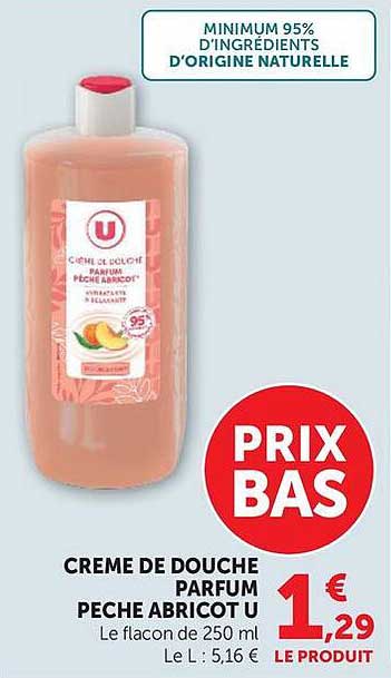 CREME DE DOUCHE PARFUM PECHE ABRICOT U