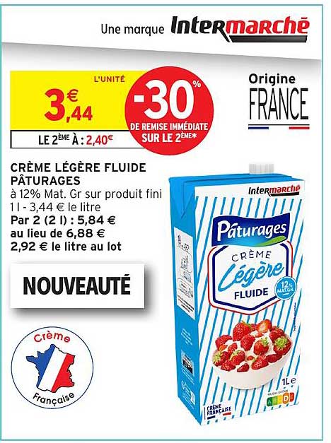 CRÈME LÉGÈRE FLUIDE PÂTURAGES