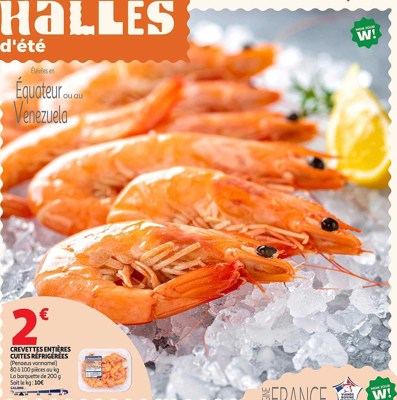 CREVETTES ENTIÈRES CUITES RÉFRIGÉRÉES