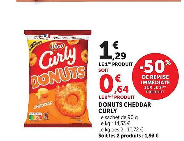 DONUTS CHEDDAR CURLY