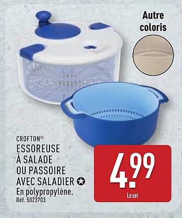 ESSOREUSE À SALADE OU PASSOIRE AVEC SALADIER