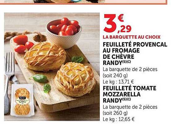 FEUILLETÉ PROVENÇAL AU FROMAGE DE CHÈVRE RANDY(5)(C)