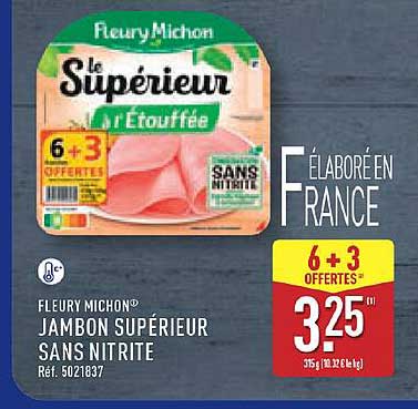 Fleury Michon® JAMBON SUPÉRIEUR SANS NITRITE