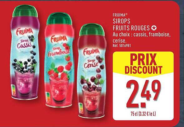 FRUIMA SIROPS FRUITS ROUGES